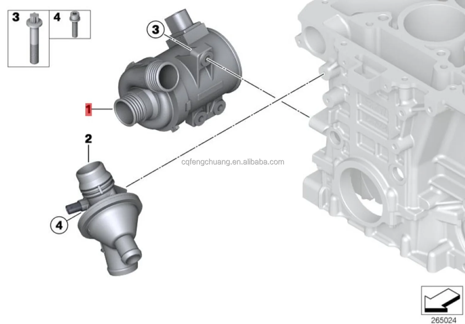 Bomba de agua eléctrica BMW 11517597715