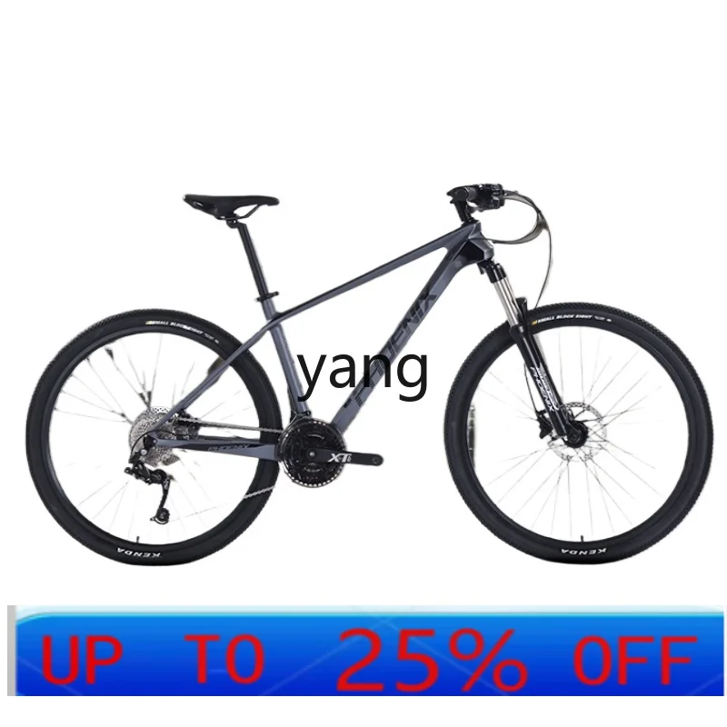 Bicicleta de montaña de carbono, 30 velocidades y frenos hidráulicos