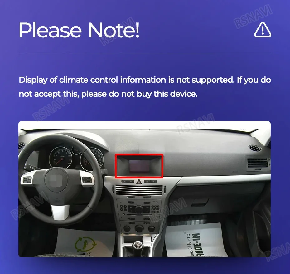 Radio multimedia RSNAVI para Opel Astra H