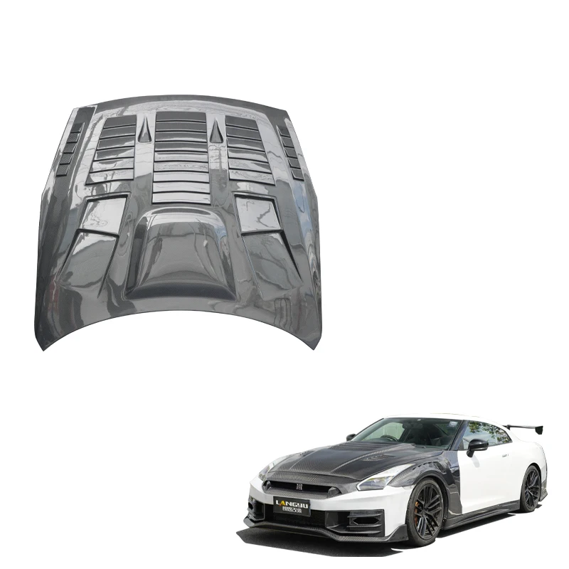 Capó de fibra de carbono estilo C para Nissan GT-R R35