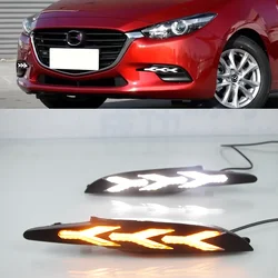 Luces LED Diurnas Amarillas DRL para Mazda 3 Axela 2017-2018
