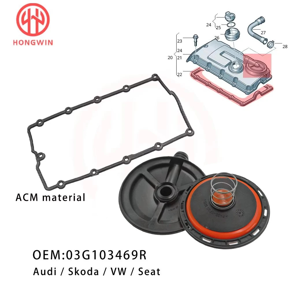 Kit tapa válvulas PCV 03G103469R para VW Passat Golf 5 1.9 TDI