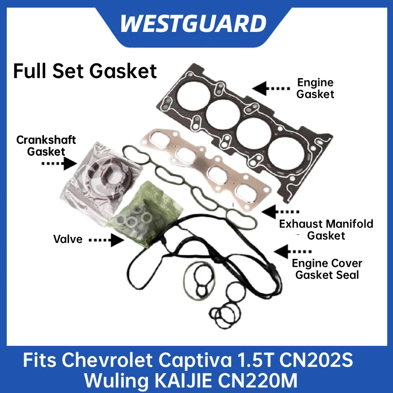 Juego juntas motor THREEON – Chevrolet Captiva 1.5T / Wuling Kaijie