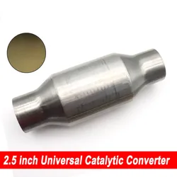 Catalizador deportivo universal 63 mm de alto flujo en acero inoxidable