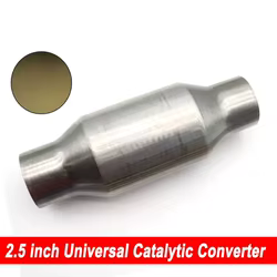 Catalizador deportivo universal 63 mm de alto flujo en acero inoxidable