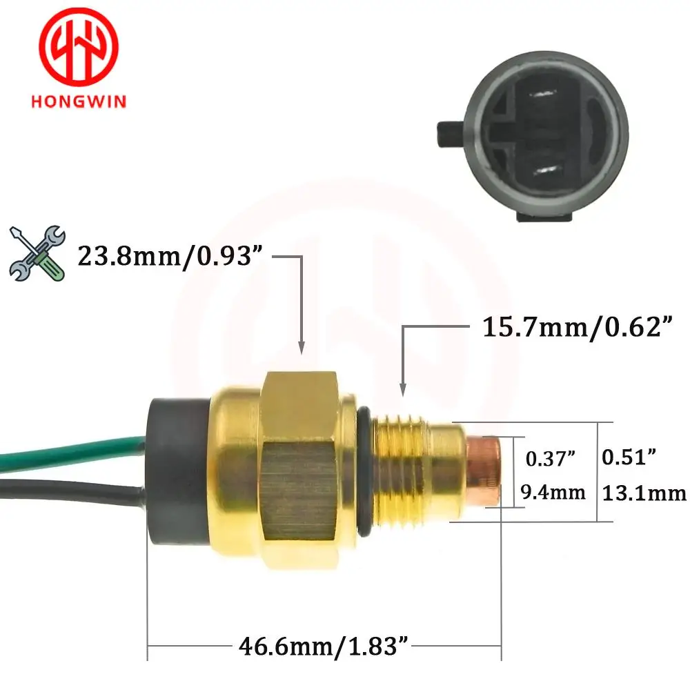 Interruptor térmico ventilador radiador Hyundai 2536024000 - imagen 4