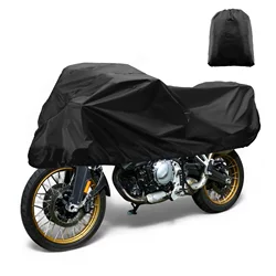 Funda para moto impermeable UXCELL 420D-PU negra y plateada