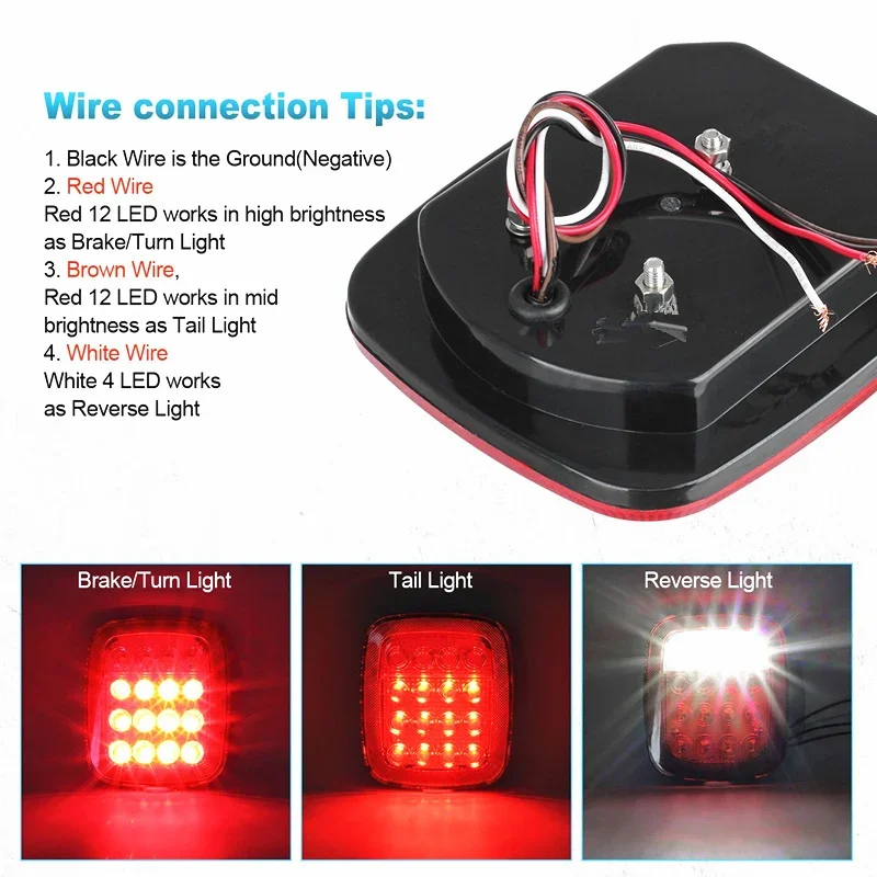 Luz trasera LED Jeep Wrangler TJ YJ y Cherokee, universal - imagen 4