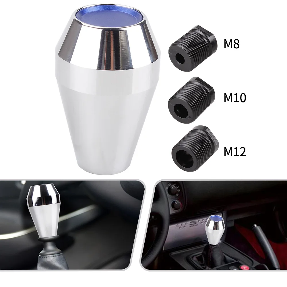 Pomo de cambio universal de aluminio cromado para coche - imagen 5