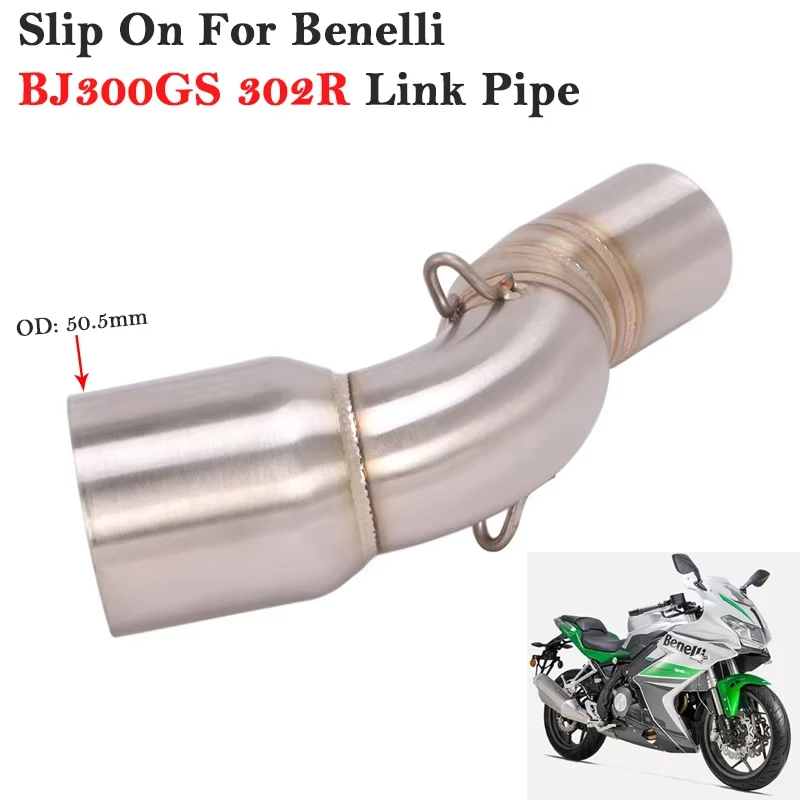 Tubo intermedio de escape de 51 mm para Benelli BJ300GS/302R