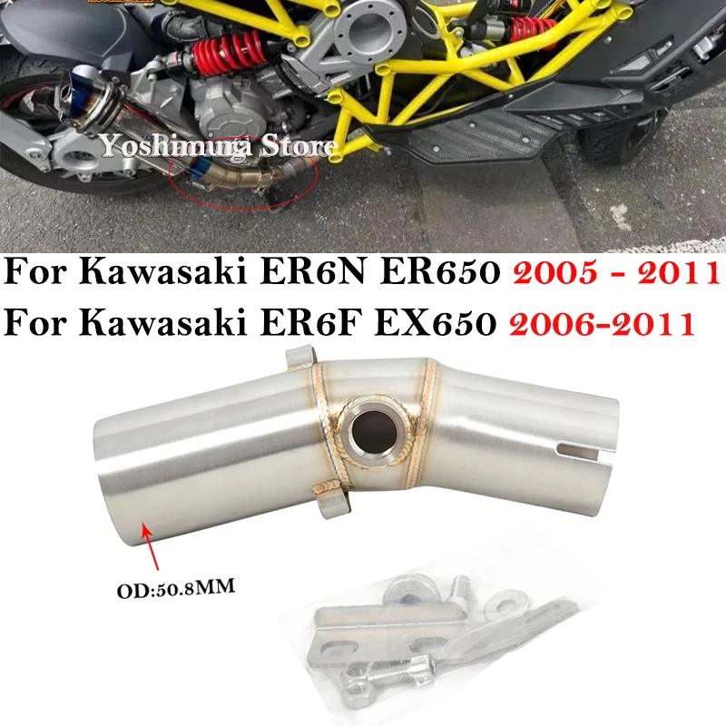 Silenciador Slip-On 51mm Kawasaki ER6N ER6F ER650 2005-2011