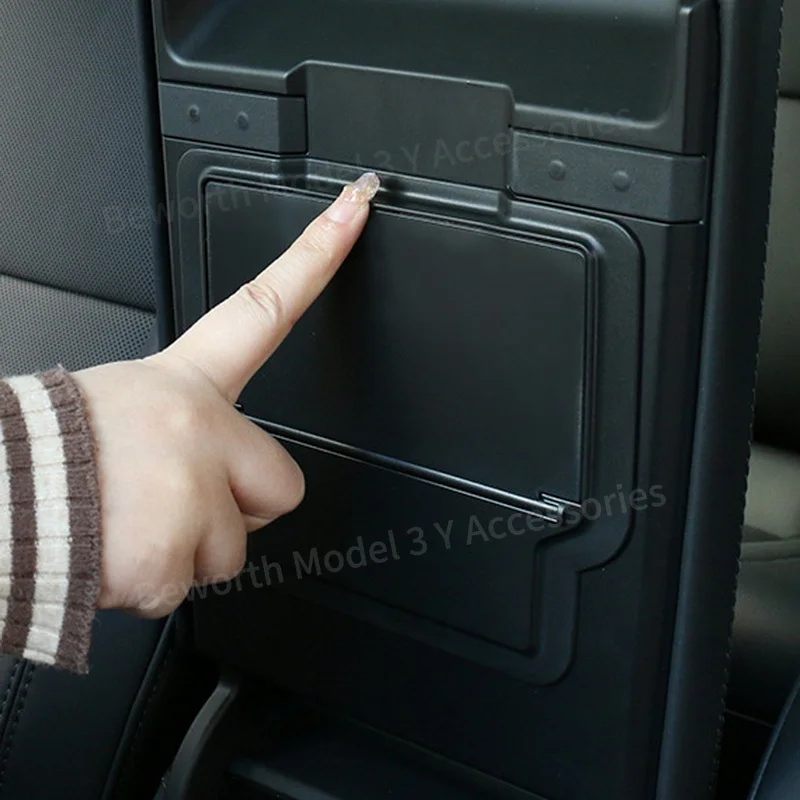 Reposabrazos oculto para Tesla Model 3 2024 - organizador de consola - imagen 3