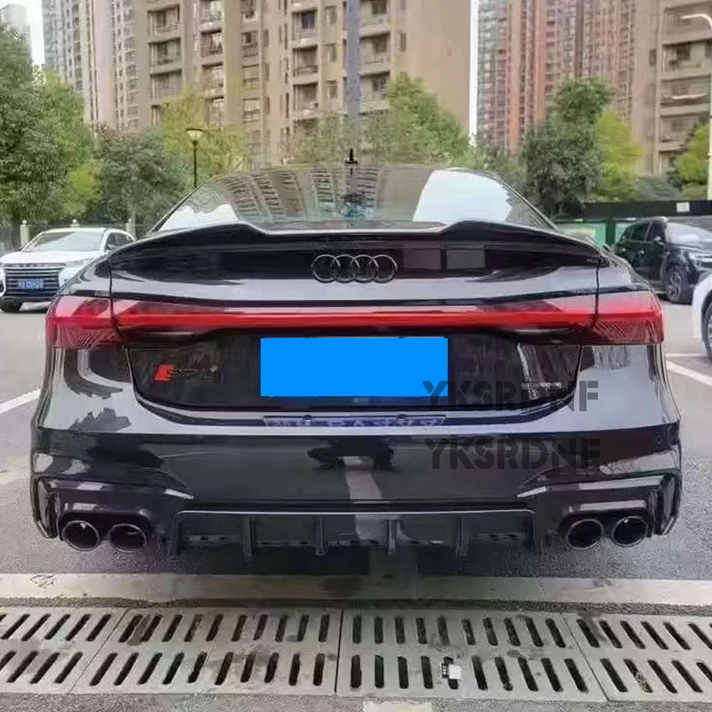 Alerón carbono Audi A7 S7 RS7 C8 estilo murciélago con difusores - imagen 2