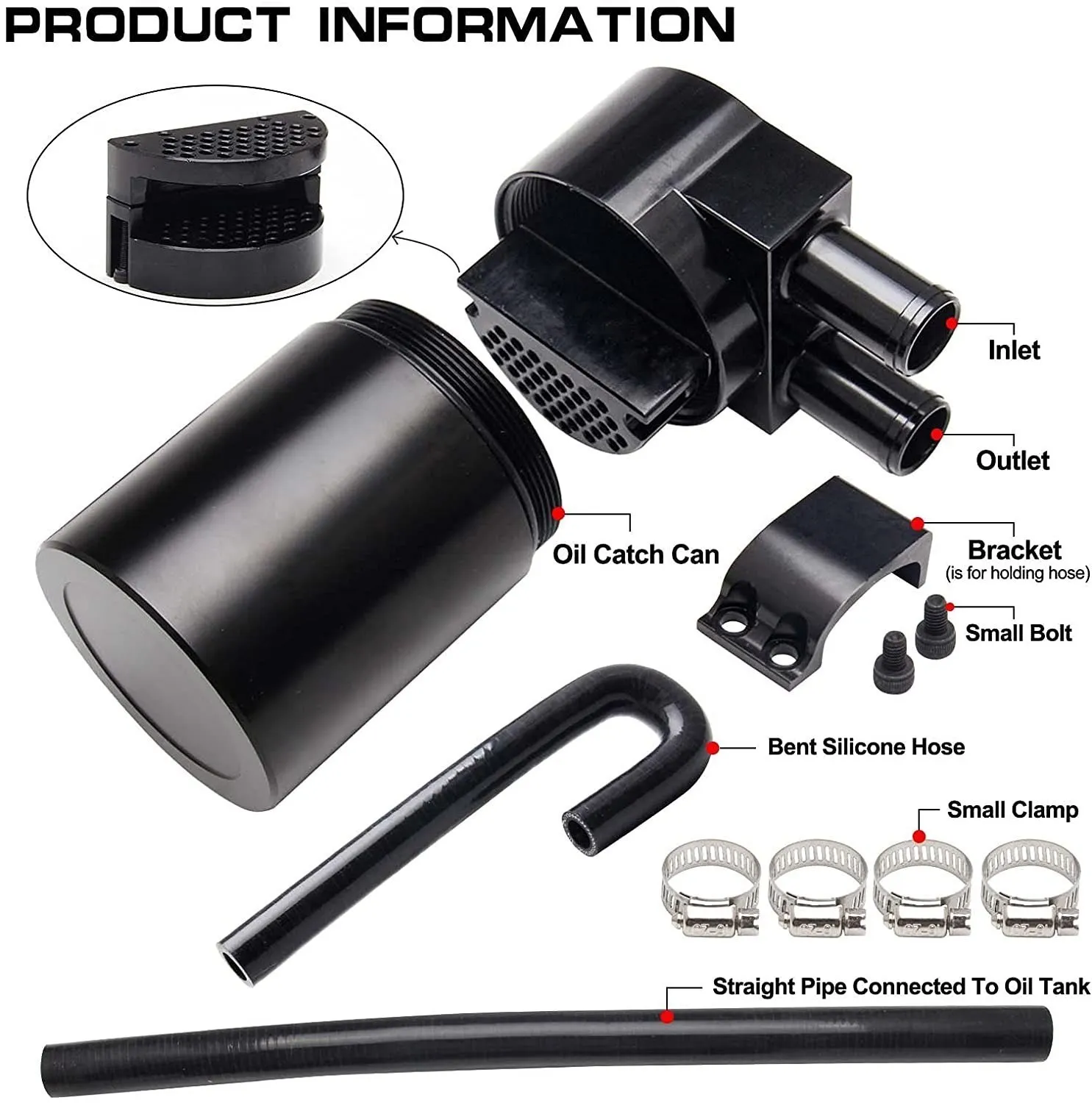 Separador de aceite N54 + manguera silicona BMW 335i 135i E90 E92 E82 - imagen 3