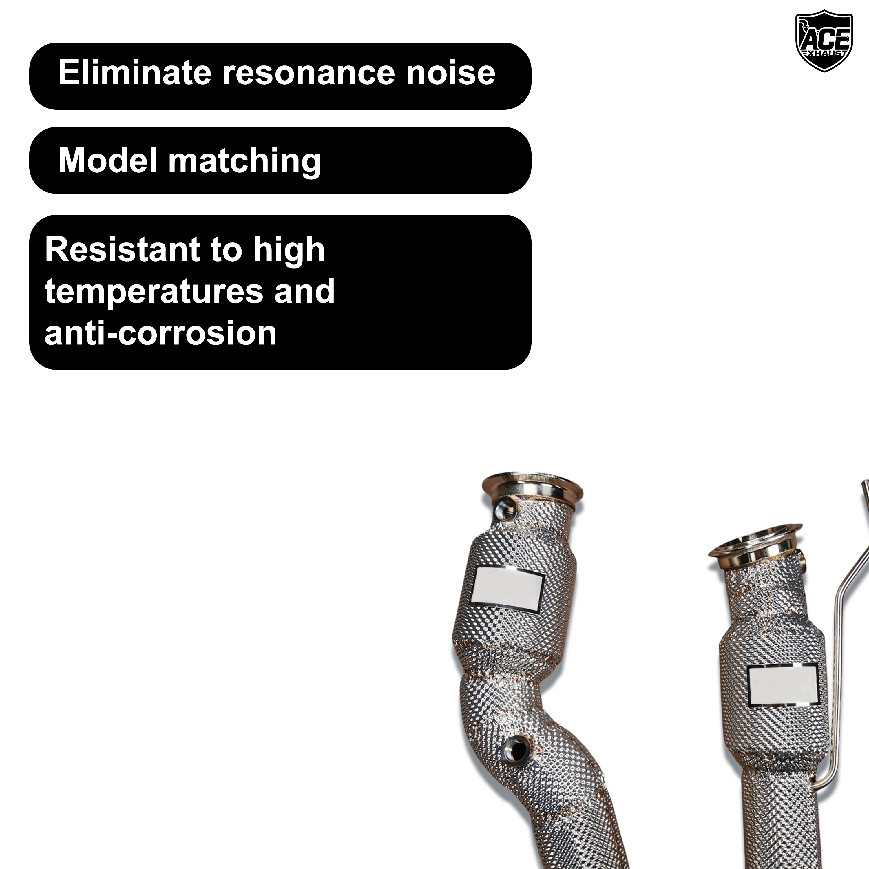Tubo de escape ACE para BMW X3M F97 X4M F98 S58 3,0 T tubo de escape de alto flujo con protector térmico SUS304 sistemas de escape con OPF - imagen 3