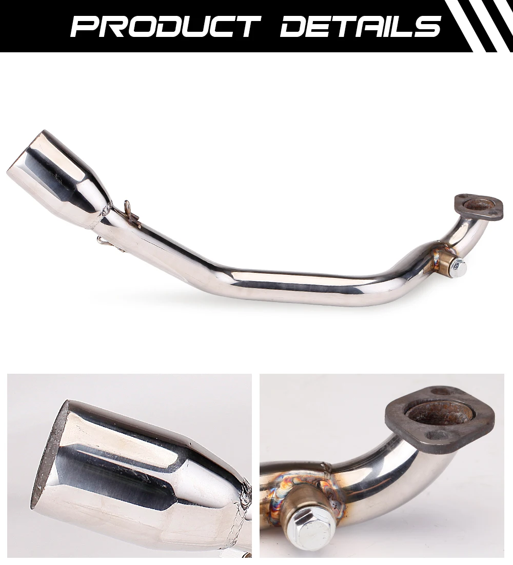 Detalle del diseño del escape corto para scooter