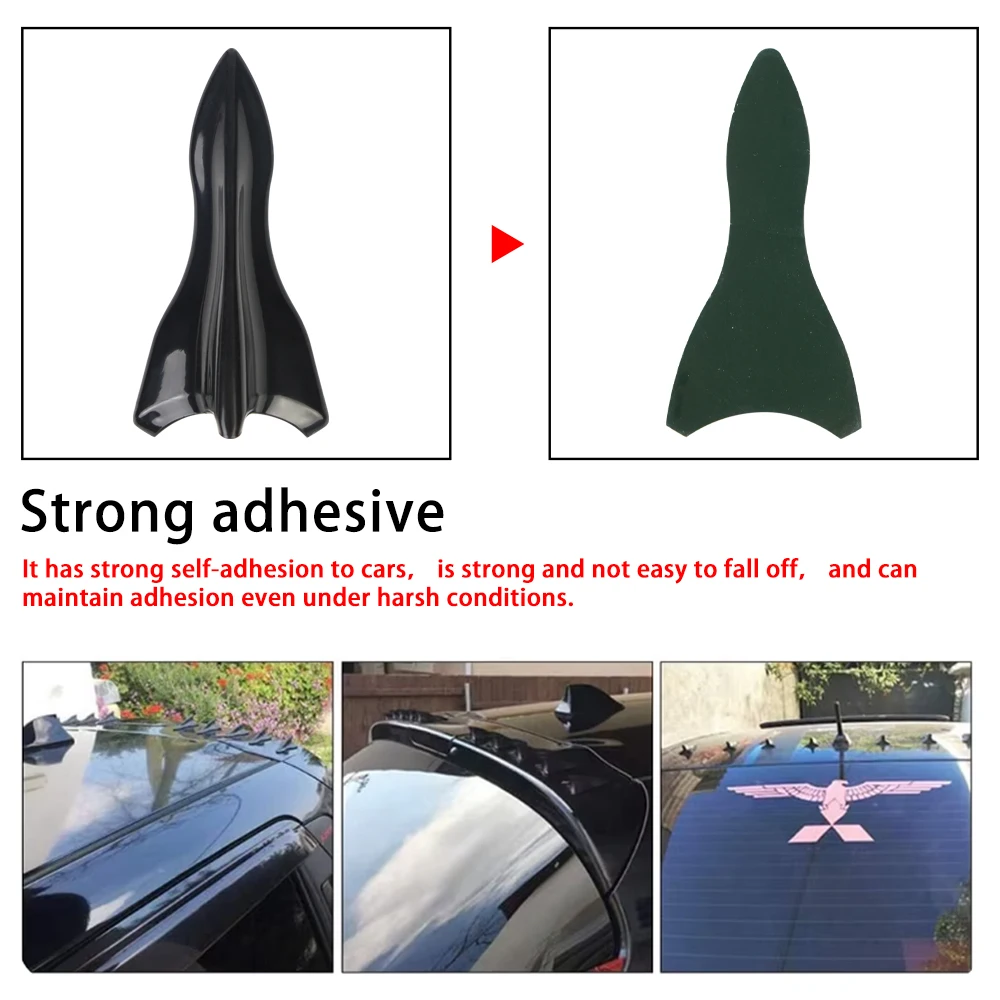 Alerón de techo universal con aletas tipo tiburón para coche - imagen 4