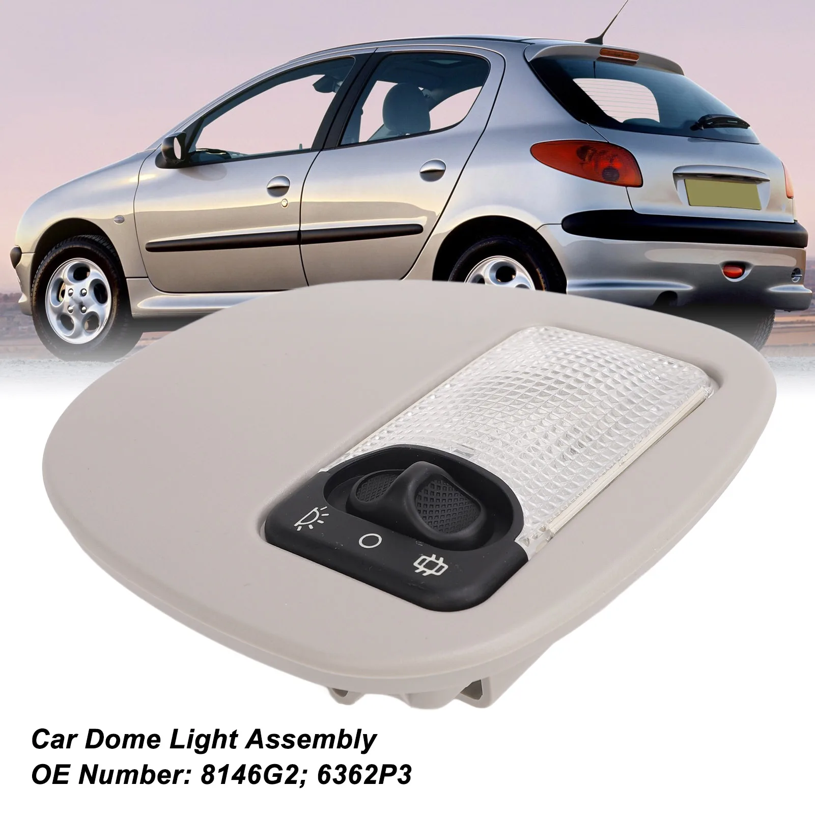 8146G2 Luz de techo interior para Peugeot 206 y 207 - imagen 4