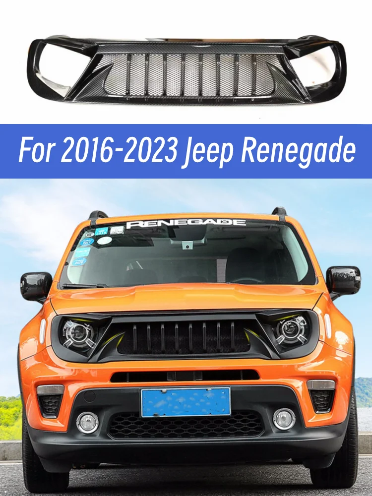 Parrilla de carreras de carbono mate para Jeep Renegade