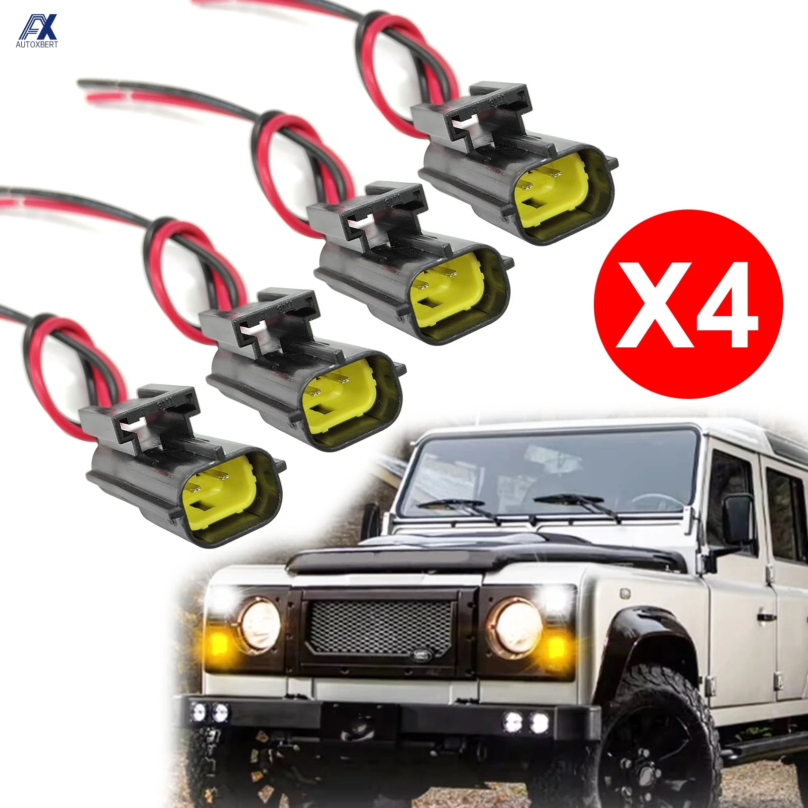 Arnés conector para luz LED frontal Land Rover Defender 90 110 130