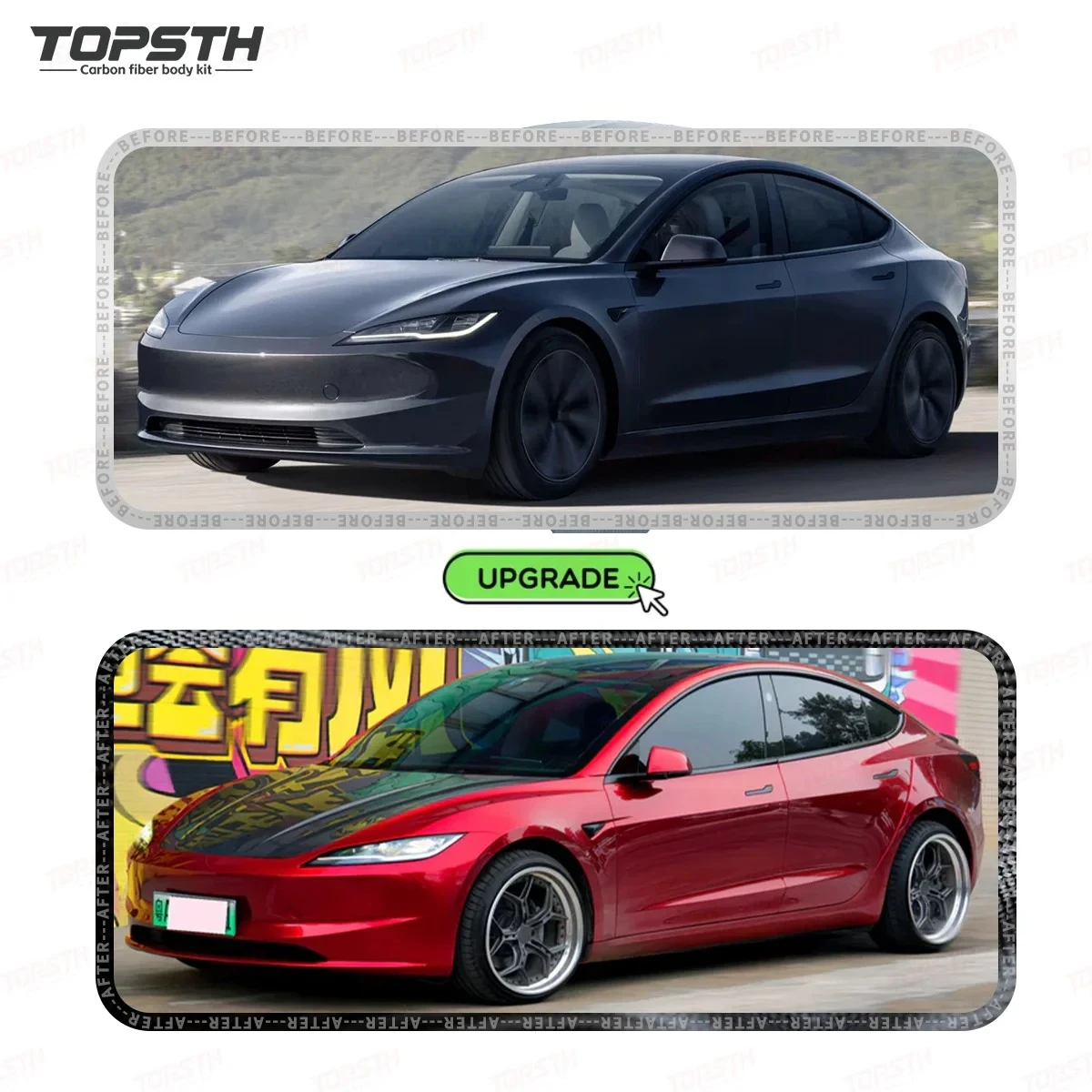 Capó de fibra de carbono para Tesla Model 3