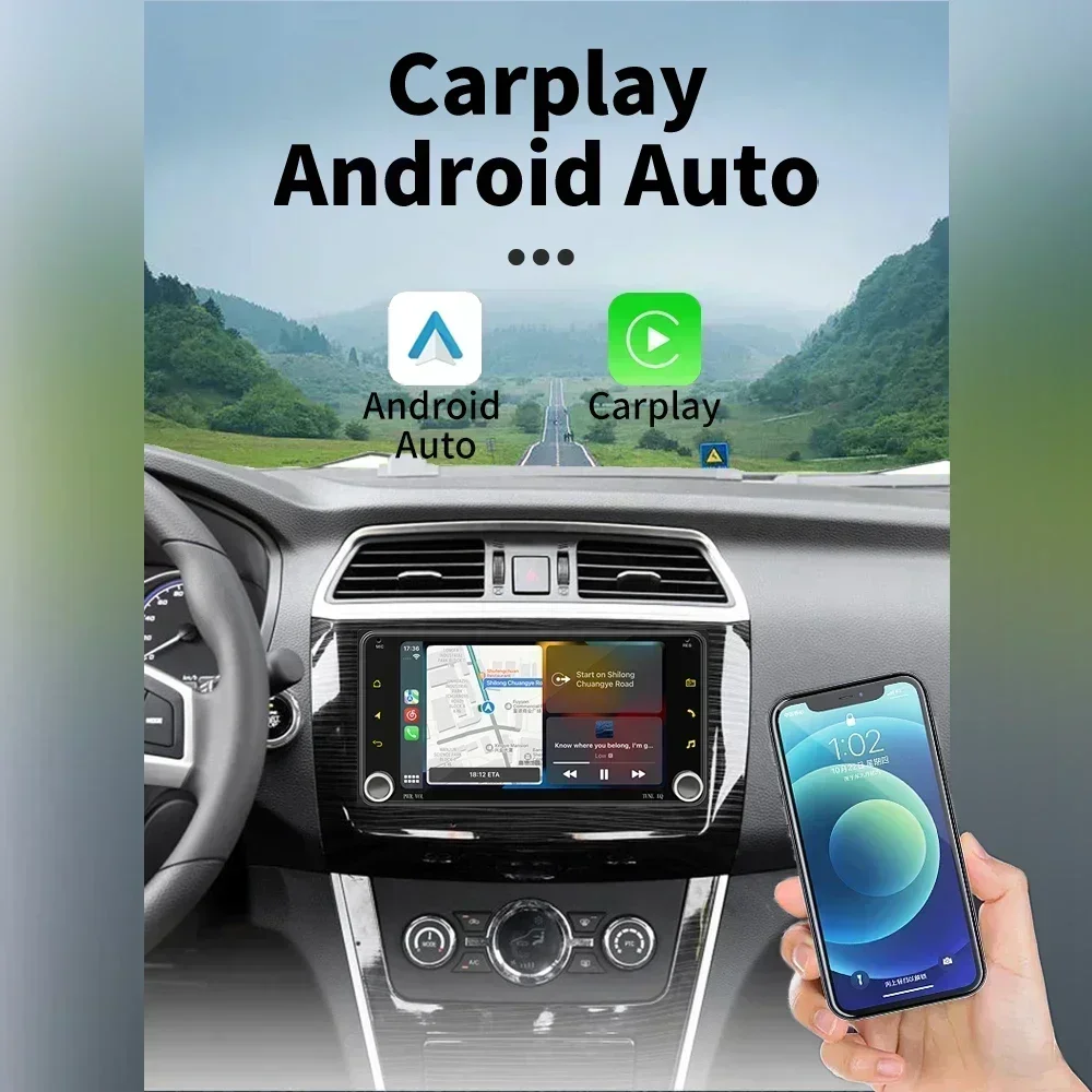 Radio 2DIN 7" CarPlay Android Auto para Toyota Corolla 2002-2007 - imagen 4