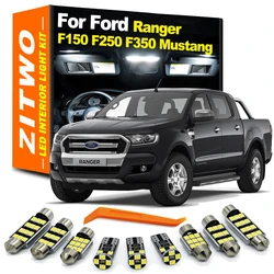 ZITWO-Kit de luz LED de lectura de cúpula Interior para Ford Ranger, Mustang, F-150, F-250, F-350, F150, F250, F350, F450, Canbus, sin Error