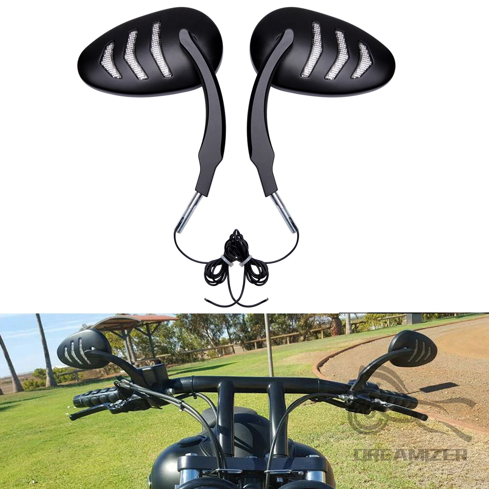 Retrovisores para Harley-Davidson 2008-2013 con intermitentes LED