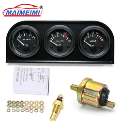 Kit medidores voltímetro presión y temperatura de aceite para coche
