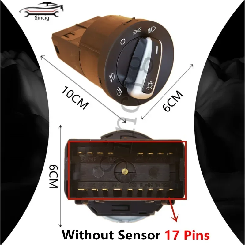Interruptor de luces VW 3BD941531 con o sin sensor para Golf y Passat - imagen 4