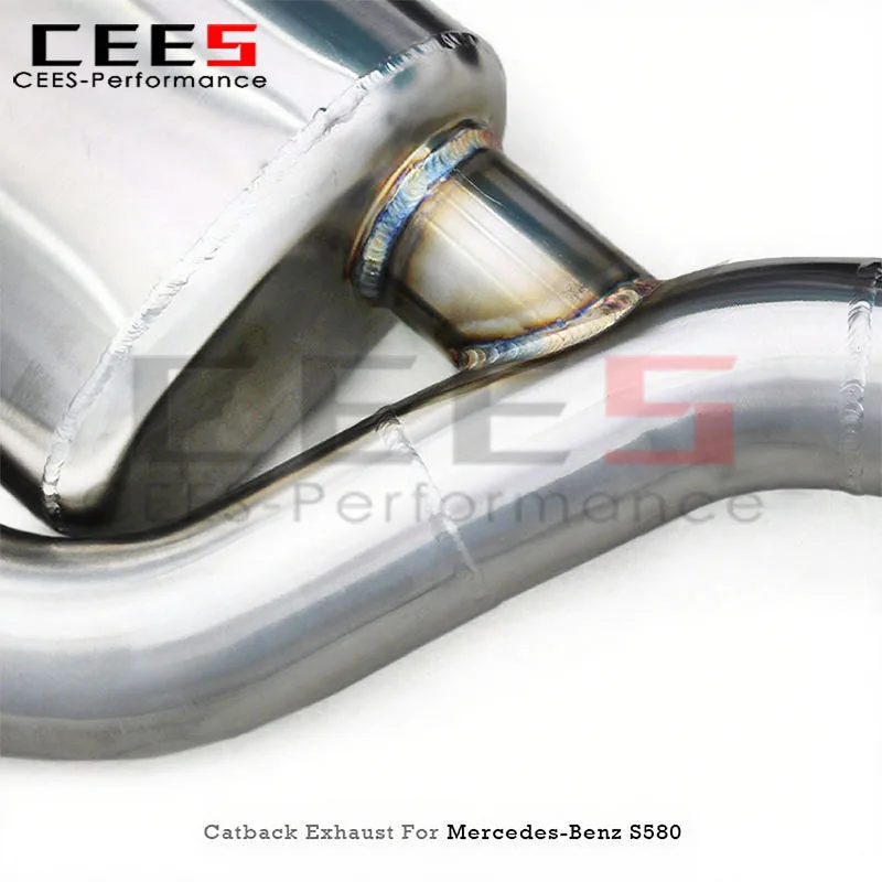CEES Escape trasero para Mercedes S580 W223 4.0T acero inoxidable - imagen 5