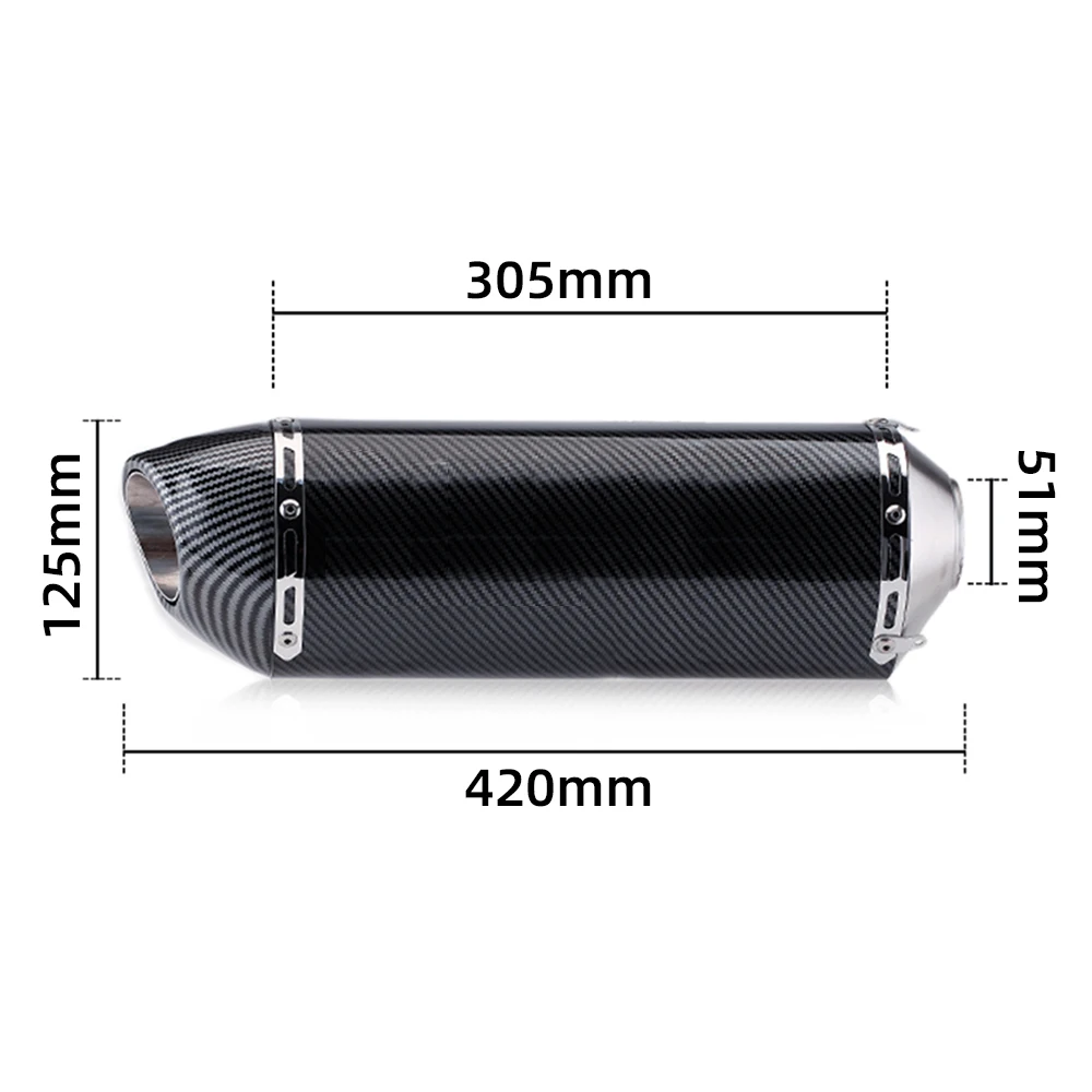 Silenciador de escape R77 universal 51 mm con DB Killer para moto - imagen 5