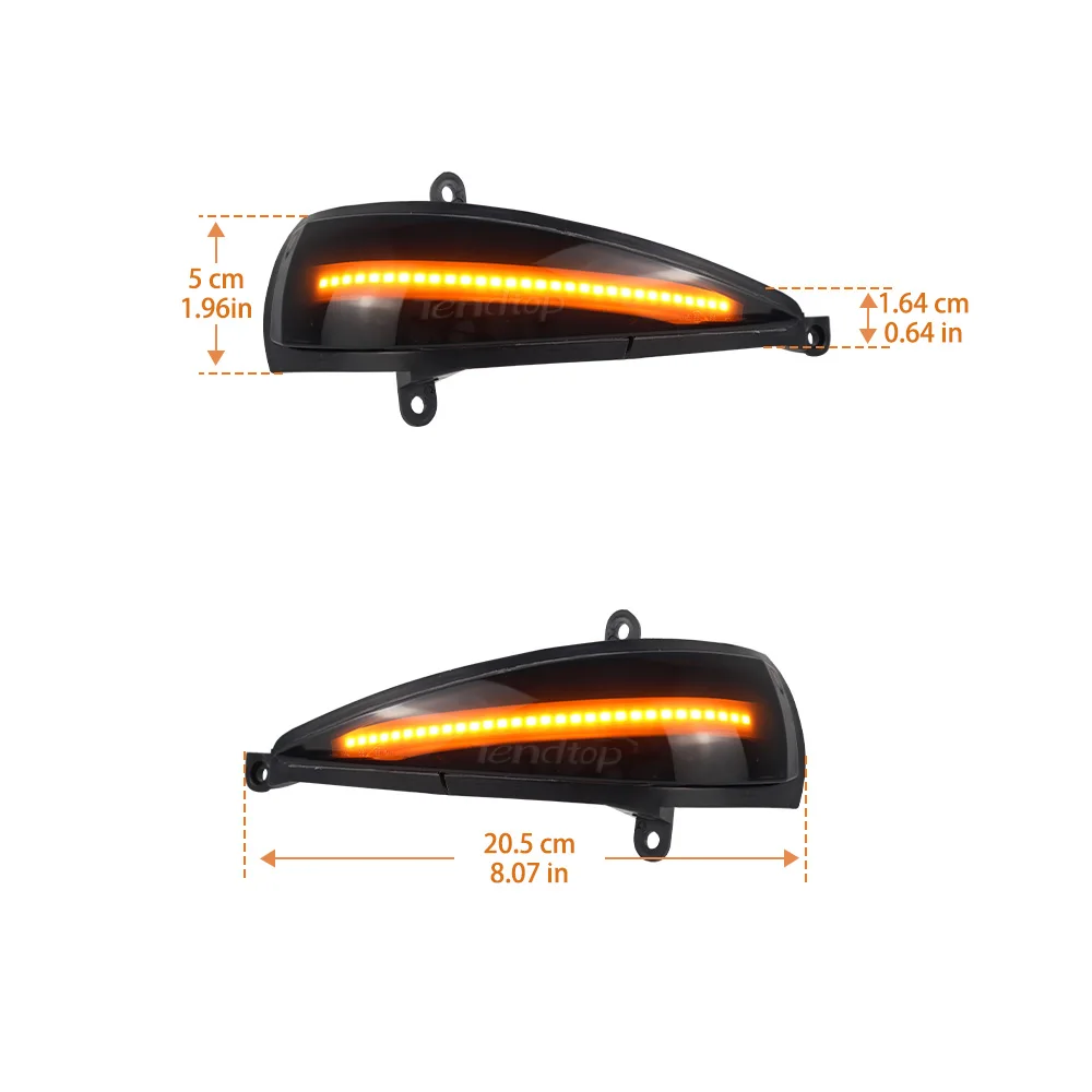 Luz de señal de giro ámbar dinámica, indicador de espejos retrovisores laterales para Honda Civic 8th Hatchback MK8 tipo-s tipo-r FN FK - imagen 2