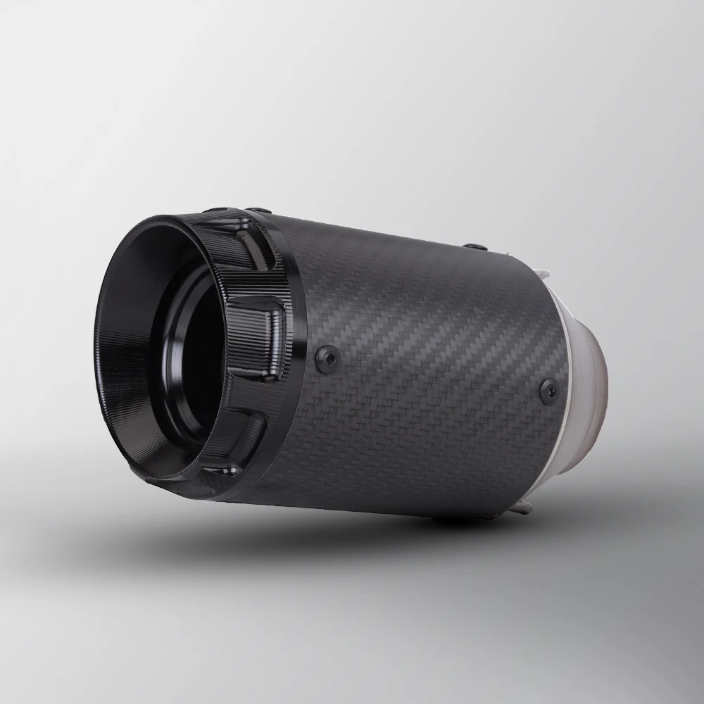 Tubo de escape AR modificado universal para motocicleta, fibra de carbono, silencioso para silencioso, AcerinRacing Z900, Z1000, CBR500, R6,Ninja40 - imagen 5