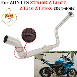 Zontes ZT310R Escape Slip-On tubo de enlace frontal