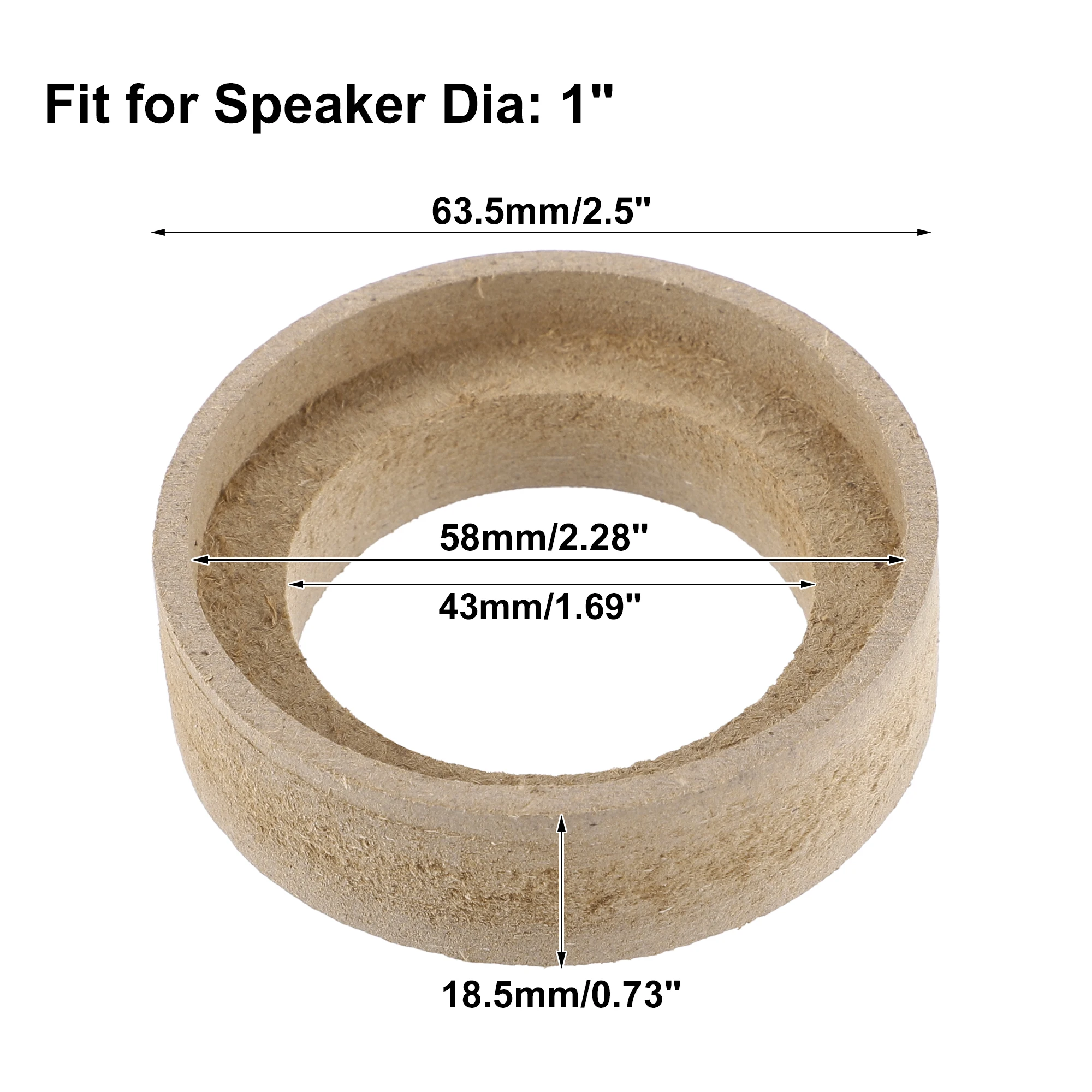 Aros separadores Autohaux de madera para subwoofer, beige - imagen 3