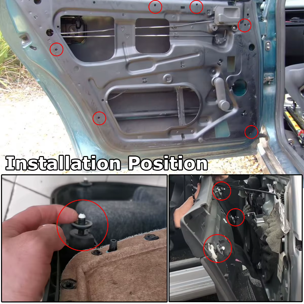 Grapas panel puerta VW 6Q0868243 para Touran, Golf y Passat - imagen 5
