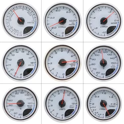 Reloj turbo 60 mm - Medidor presión y temperatura - Esfera blanca universal
