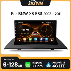 Radio Android 2 DIN con CarPlay inalámbrico para BMW X3 E83 2003-2011
