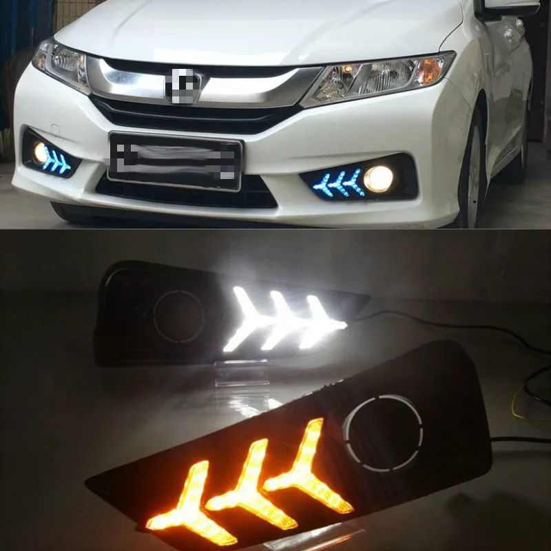 Luz LED DRL con intermitente ámbar Honda City 2015-2017 - imagen 2