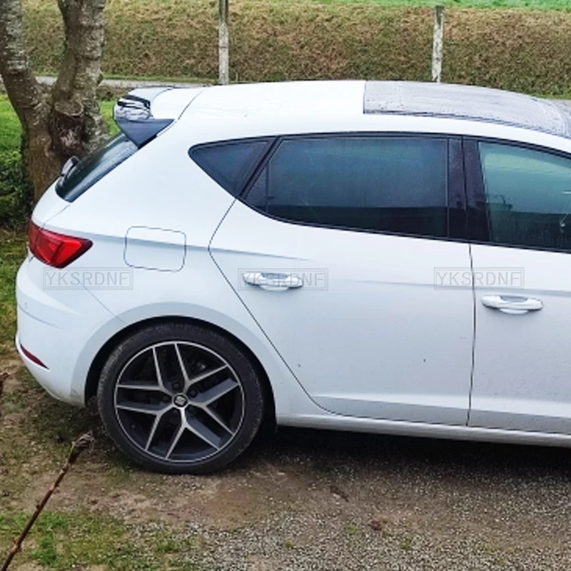 2012 a 2021 para Seat LEON MK3 MK3.5 5F FR estilo Hatchback alerón trasero techo ala labio por ABS negro brillante aspecto de carbono - imagen 3