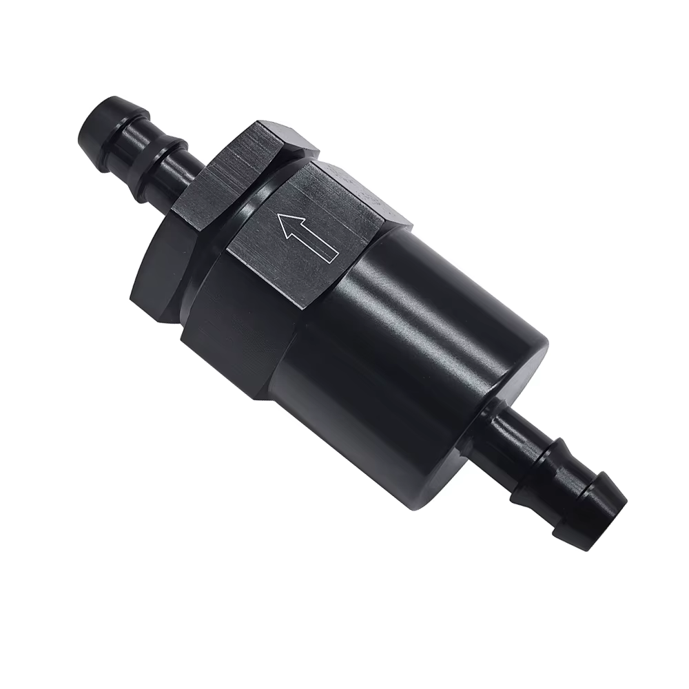 Filtro de combustible en línea de aluminio negro 3/8, 30 micras - imagen 2