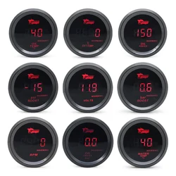 Medidor digital LED rojo – refuerzo, temperatura y voltaje