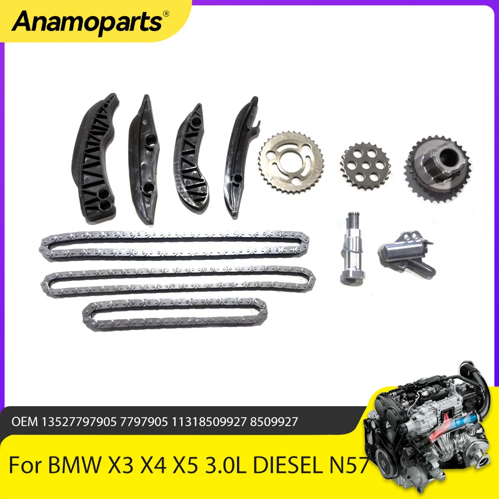Kit de cadena de distribución N57 3.0 diésel para BMW X3, X4, X5 y X6