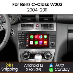 Radio Android MEKEDE con GPS y CarPlay para Mercedes-Benz W203/W209