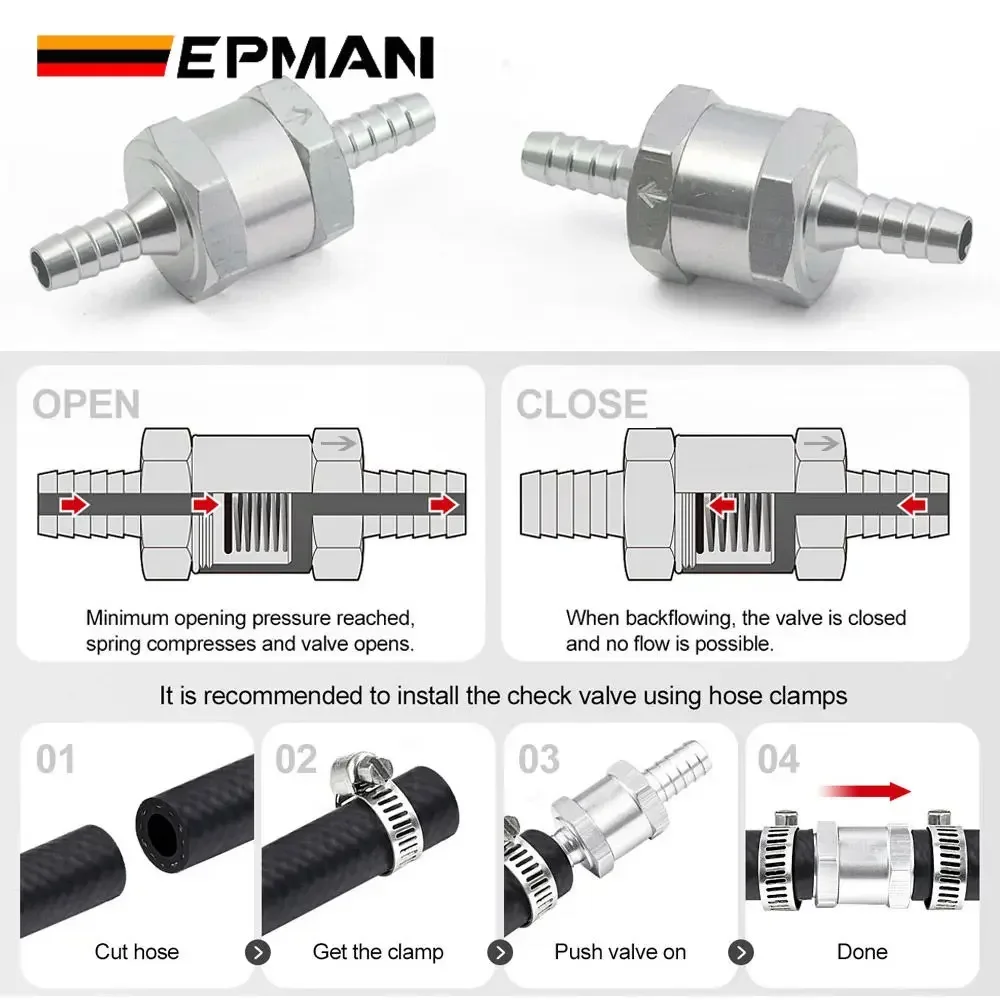 Válvula de retención para combustible EPMAN EPAA22G01KM aluminio - imagen 5