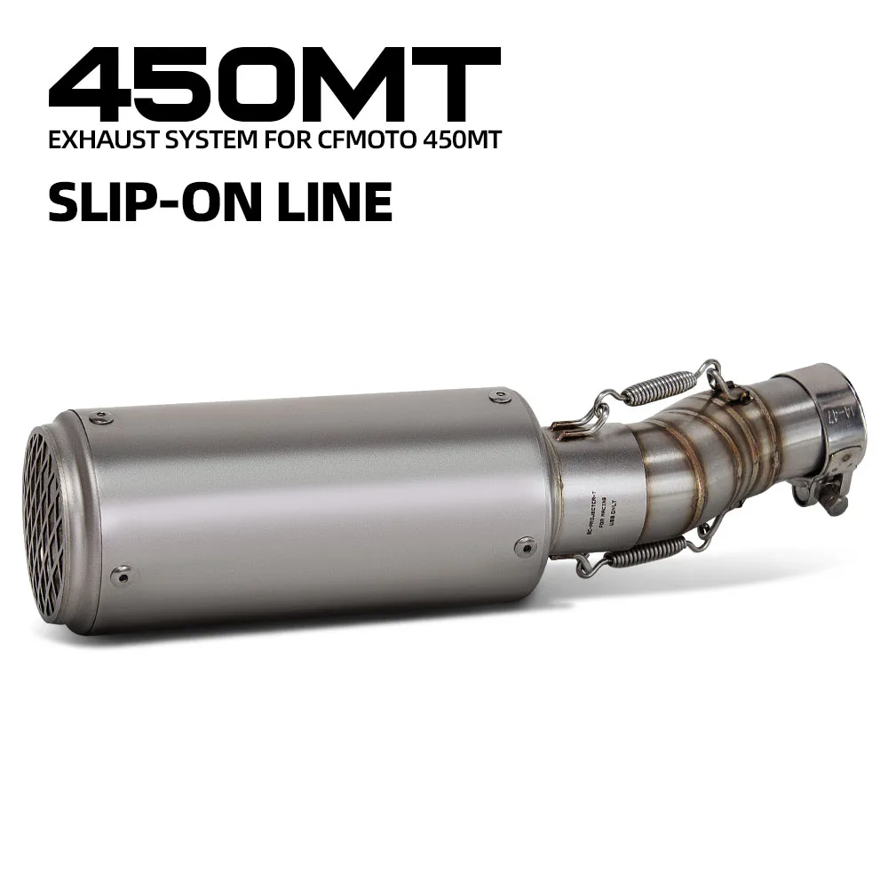 Escape Slip-On con tubo de enlace para CFMOTO 450MT