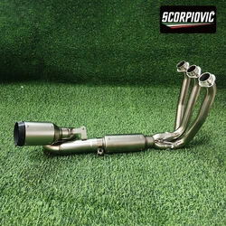 Escape completo CFMOTO 675SR-R y 675NK tubo delantero racing