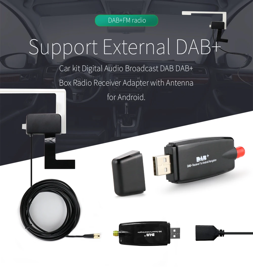 Adaptador DAB+ para monitor de coche