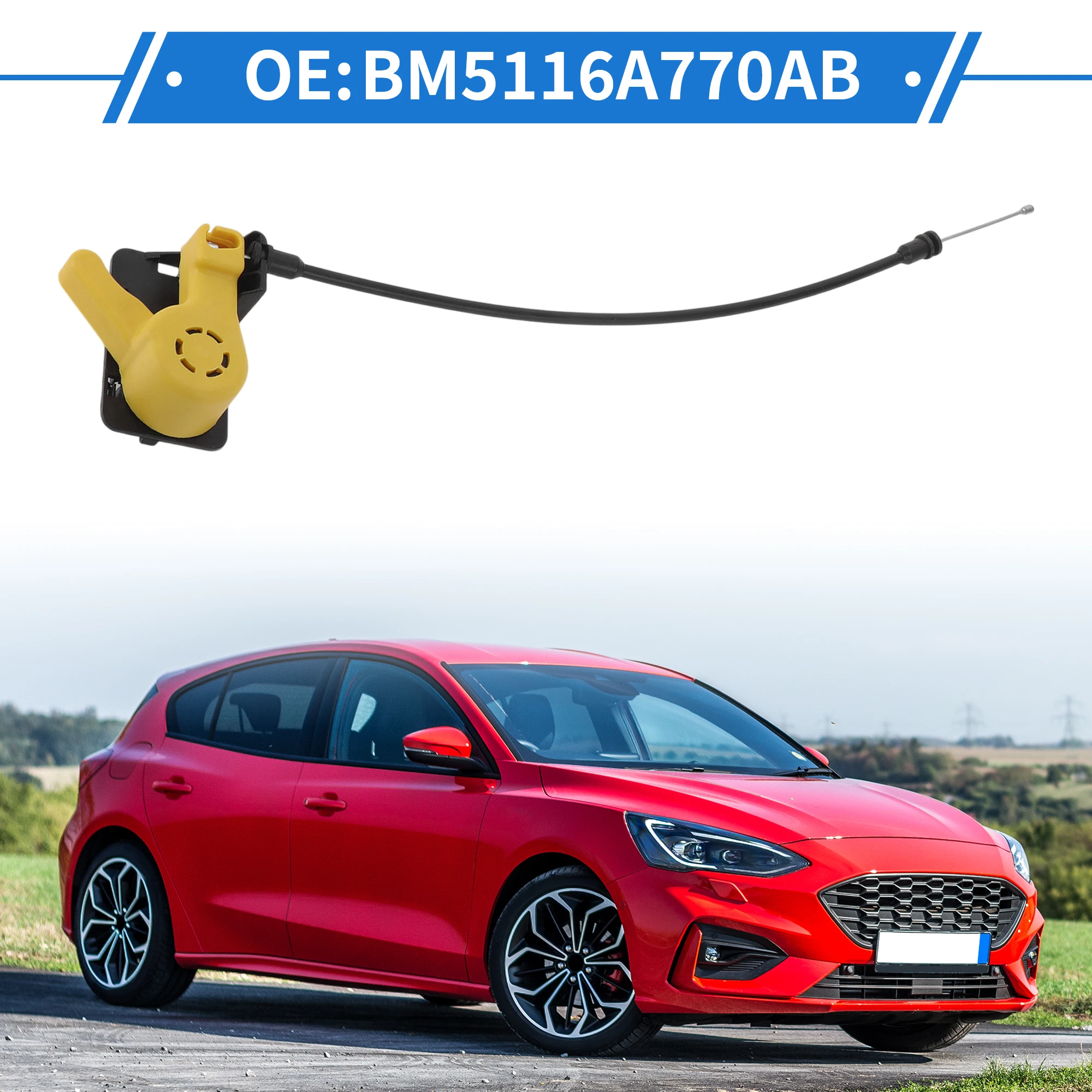 Cable capó BM5116A770AB Ford Focus Mk3 2012-2018 - imagen 2